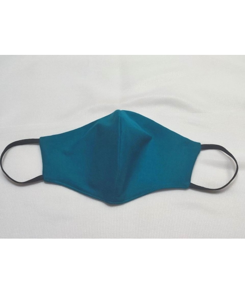 Maska ochronna z bawełny wielorazowego użytku - szmaragdowa